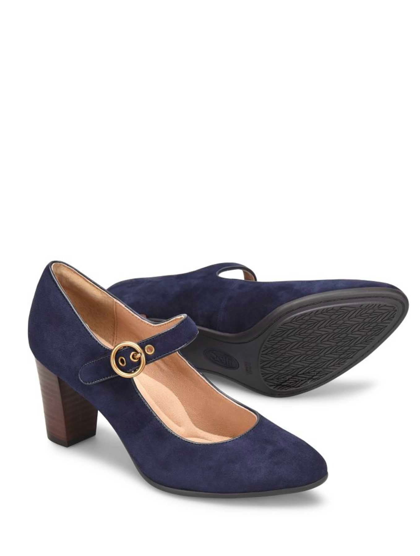 Sofft Petra Mary Jane in Navy Suede