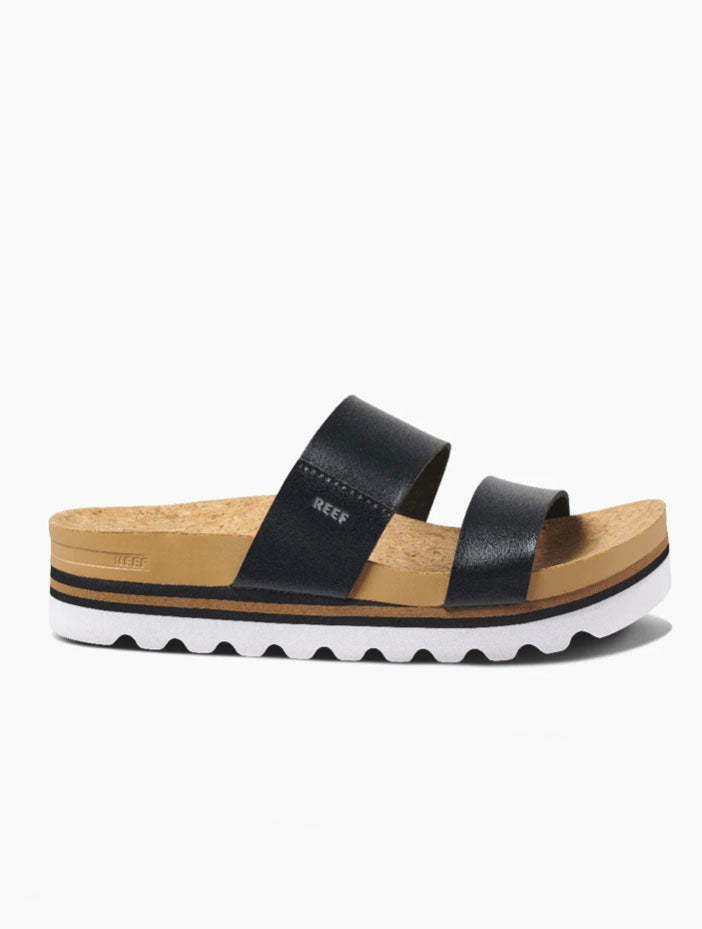 REEF Cushion Vista Hi Slide Sandal in Black