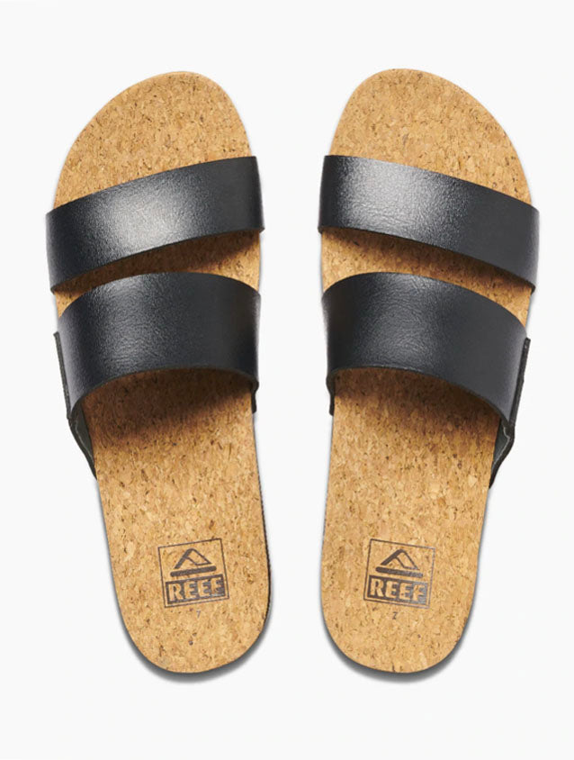 REEF Cushion Vista Hi Slide Sandal in Black