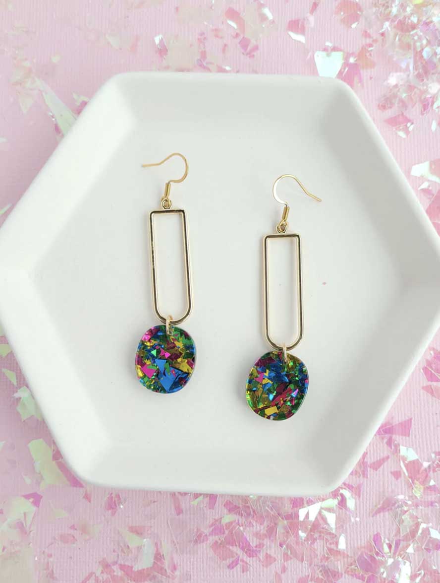 Mila Earrings in Mermaid