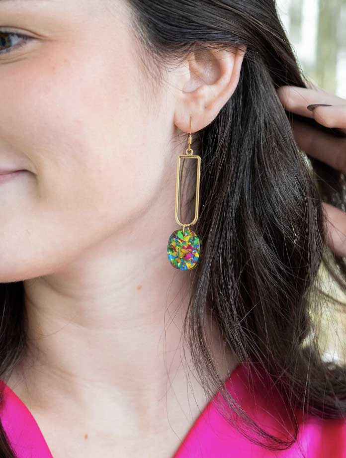 Mila Earrings in Mermaid