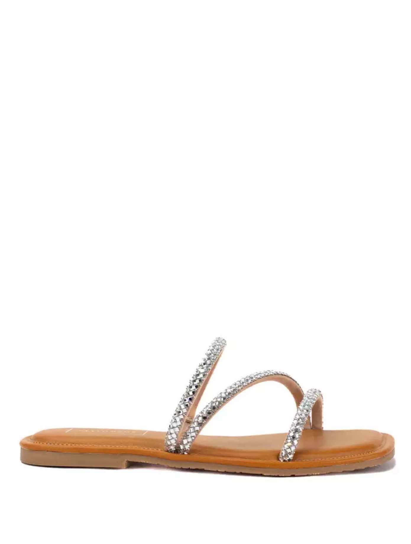 Yellow Box Darian Flat Sandal in Clear (Final Sale)