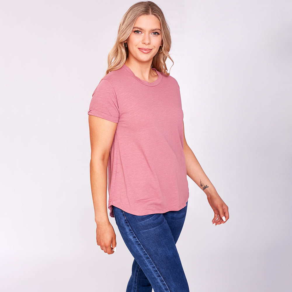 Mila T-Shirt (Mauve) – The Casual Company