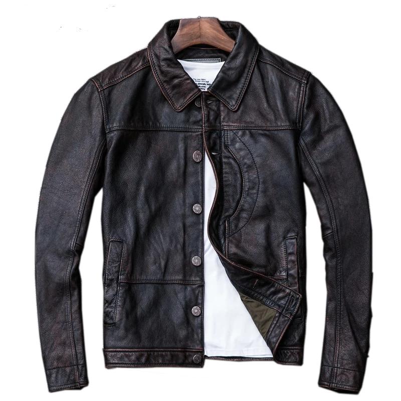 Vintage Collection Leather Motoring Jackets For Men Tan Brown Black ...