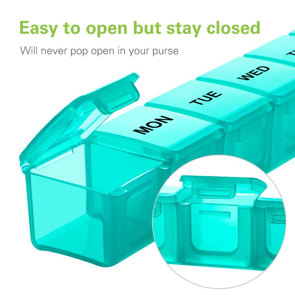 BUG HULL Extra Large Pill Organizer for Travel, Weekly XL ...