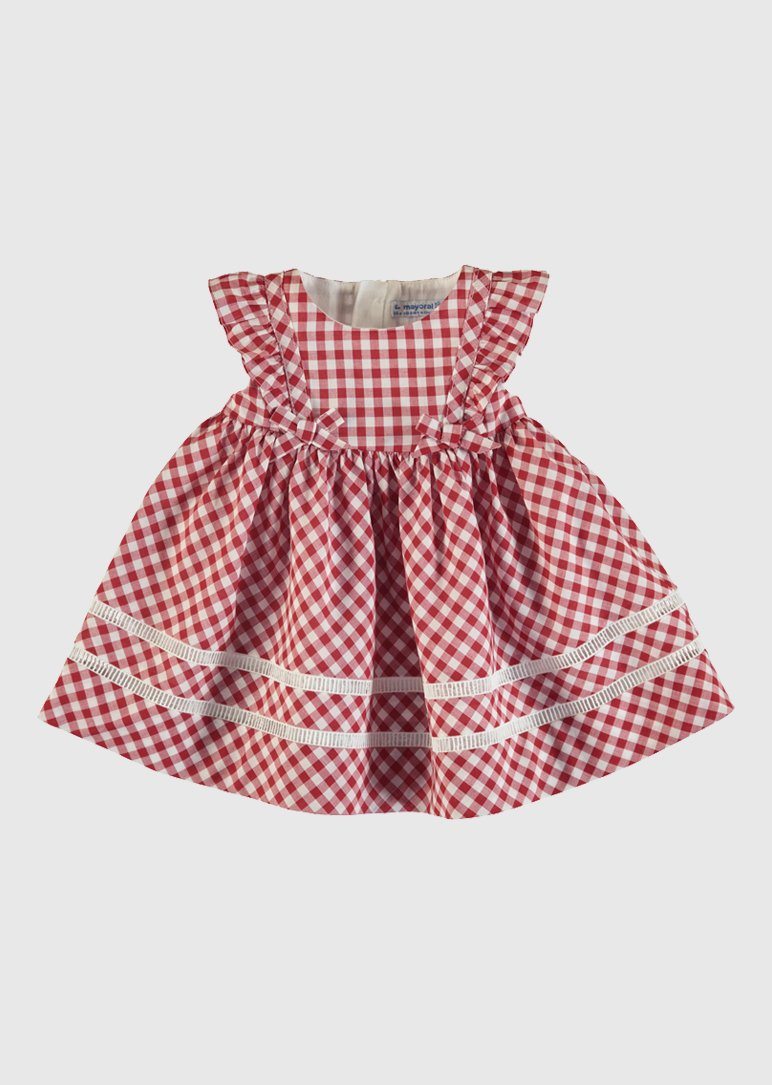 red gingham baby dress