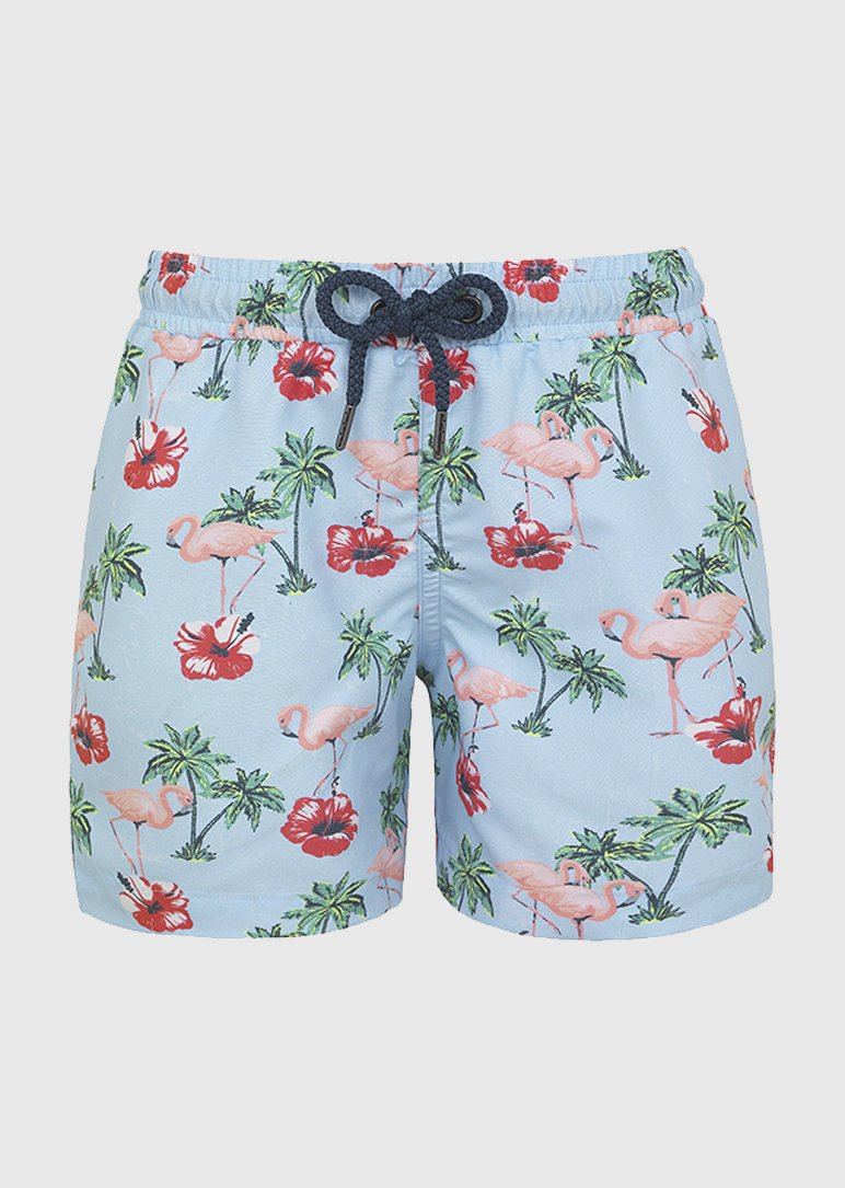 blue flamingo swim shorts