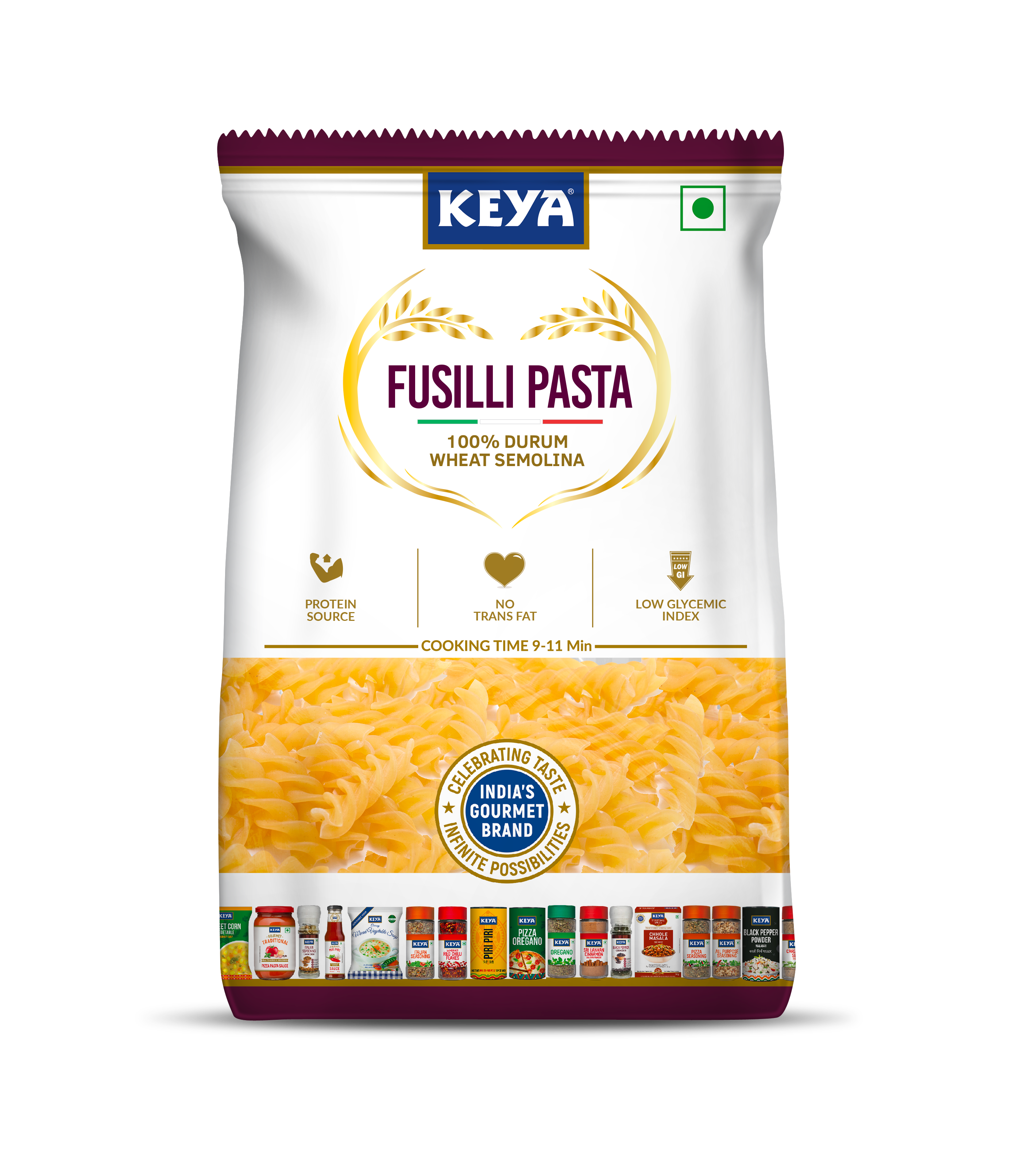 Keya Fusili Pasta | 400 grams – KeyaSpices