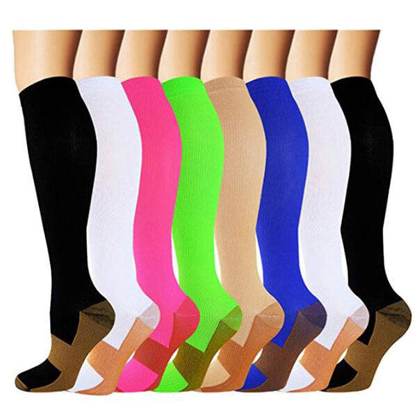 8-Pairs Copper Compression Socks 15-20 MMhg for Man and Woman | ACTINP ...