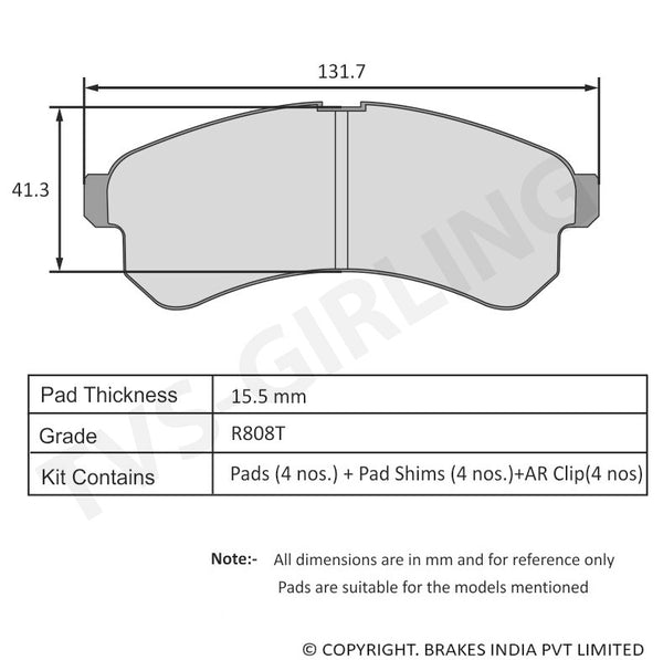 tata tiago brake shoe price