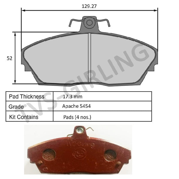 tvs apache brake pad