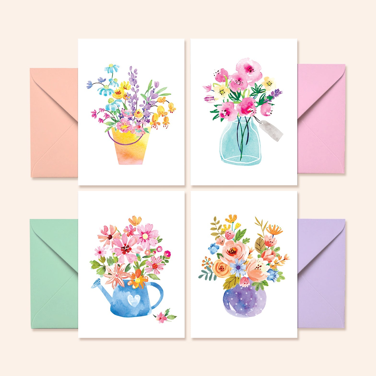 Painterly Days & Watercolor Notecard Bundle - Unique Shopping for
