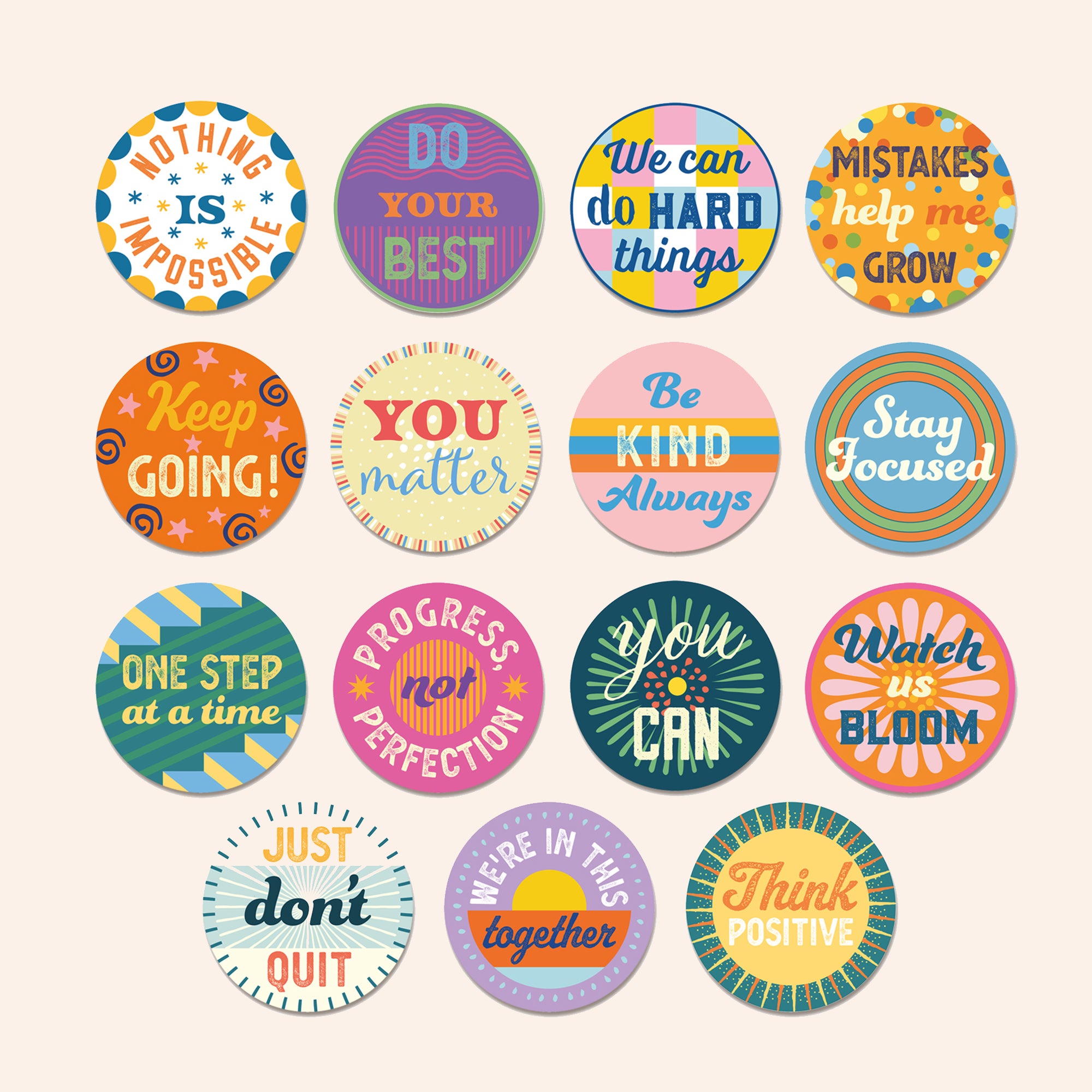 Growth Mindset Stickers – Sweetzer & Orange
