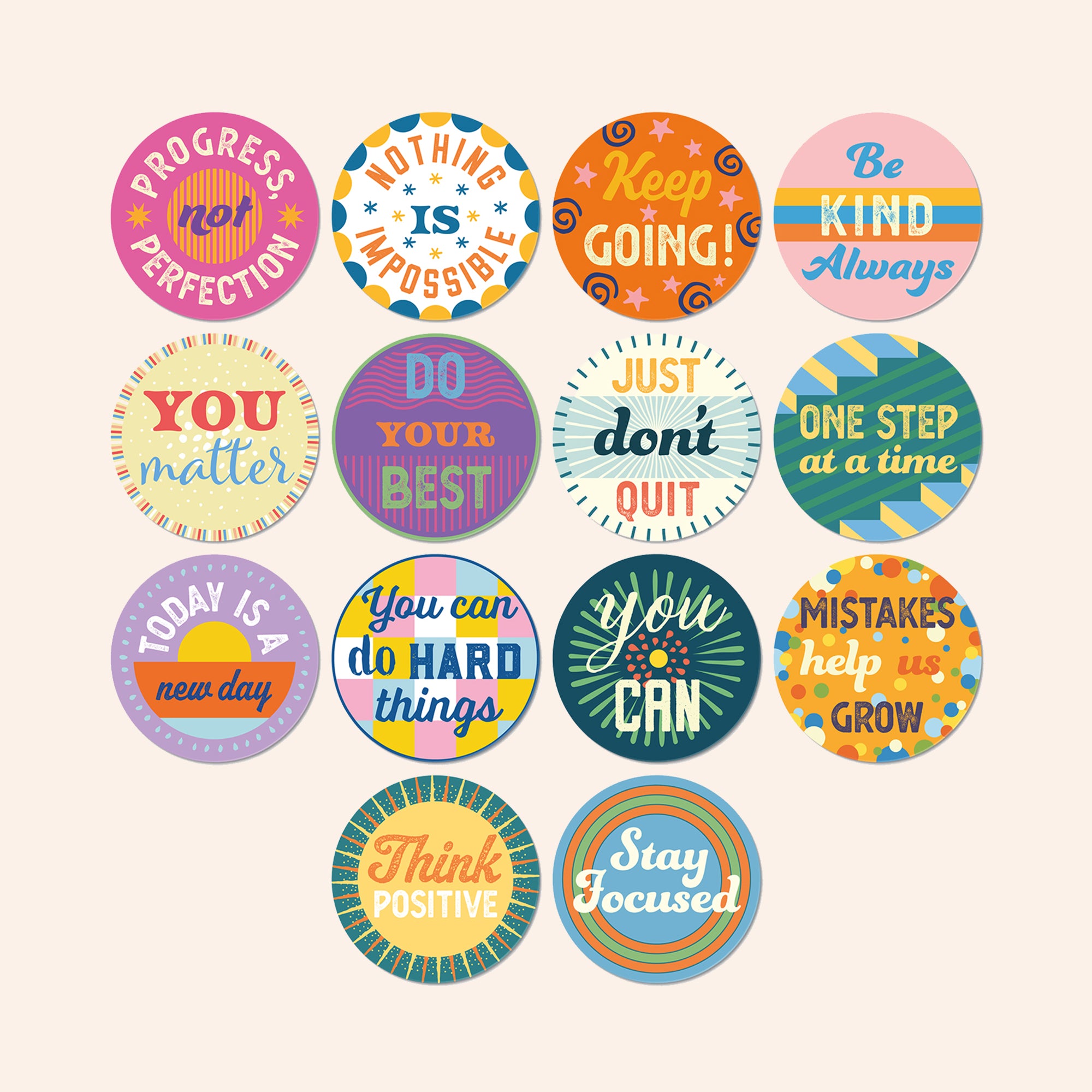 Growth Mindset Stickers – Sweetzer & Orange