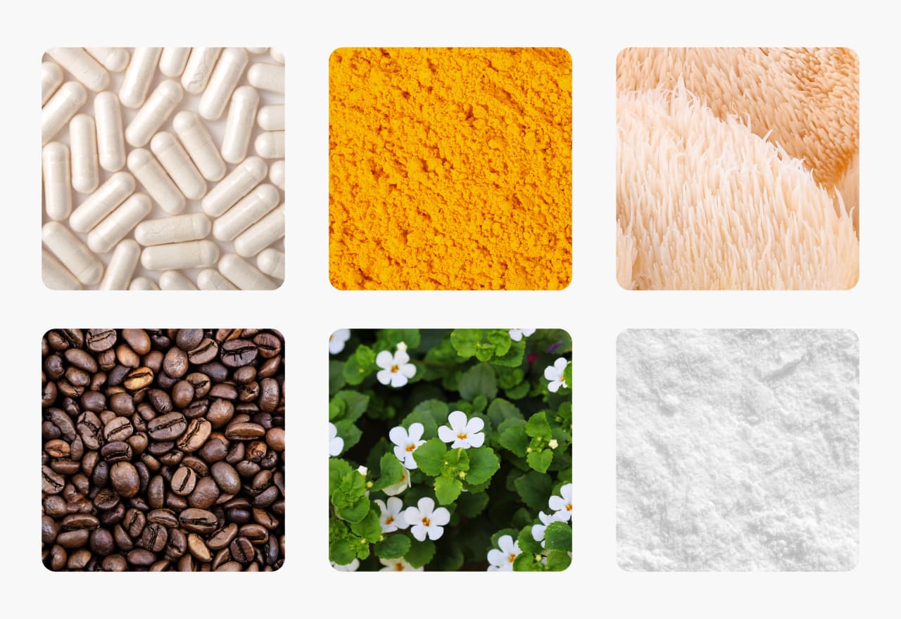 A collage of different types of ingredients