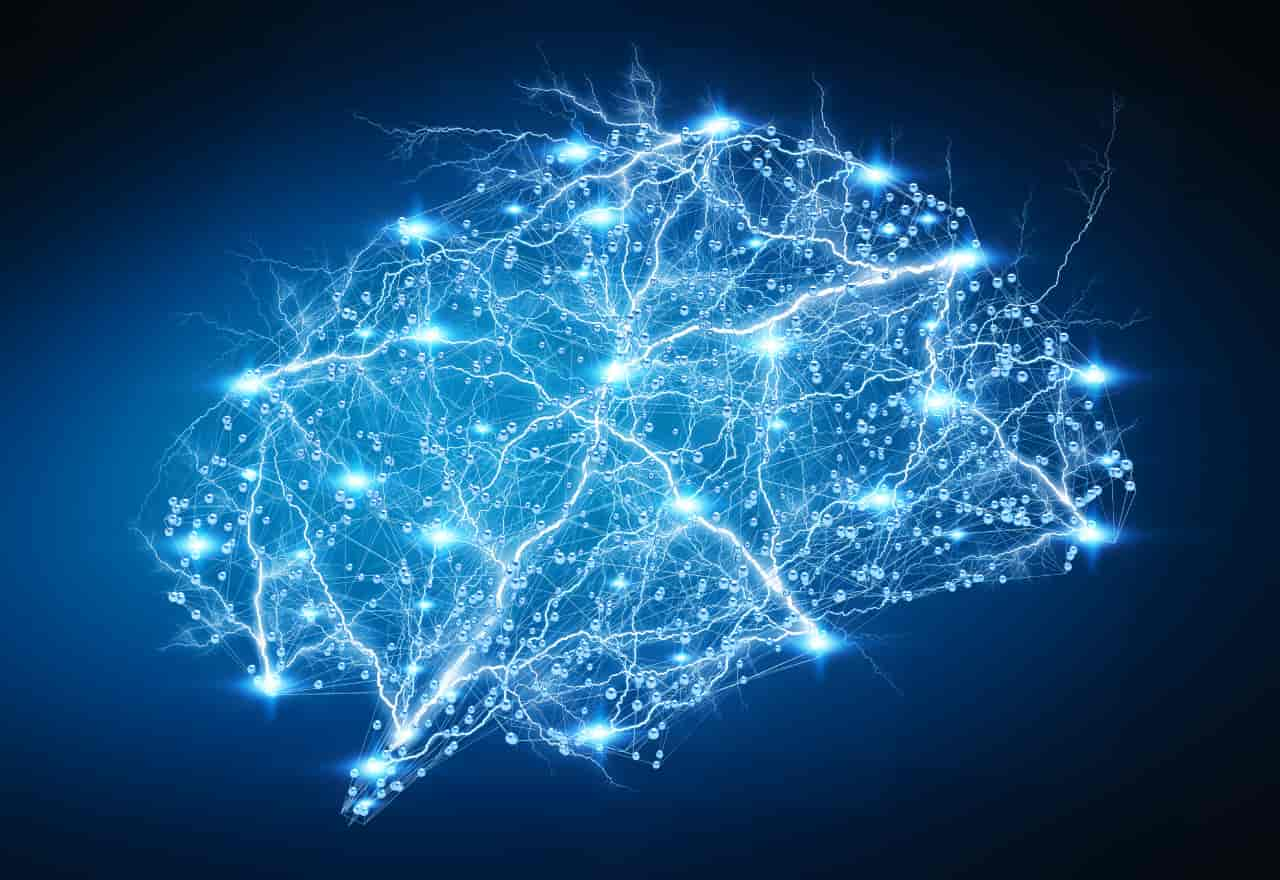 Vitamin B12 as a Nootropic. Illustration of a charged-up brain sparking with natural energy.