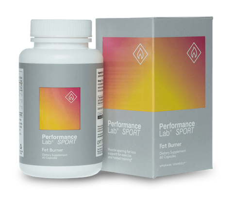 A bottle of Performance Lab Fat Burner 