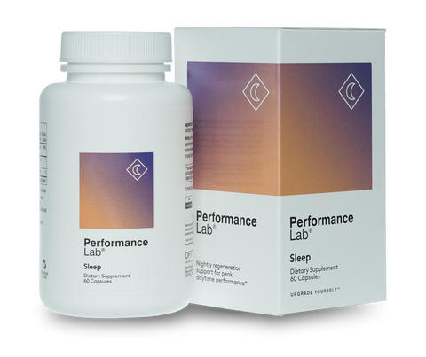 A bottle of Performance Lab Sleep