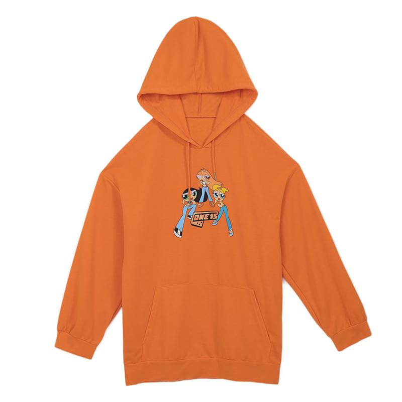 Anime Girl Orange Hoodie-3826