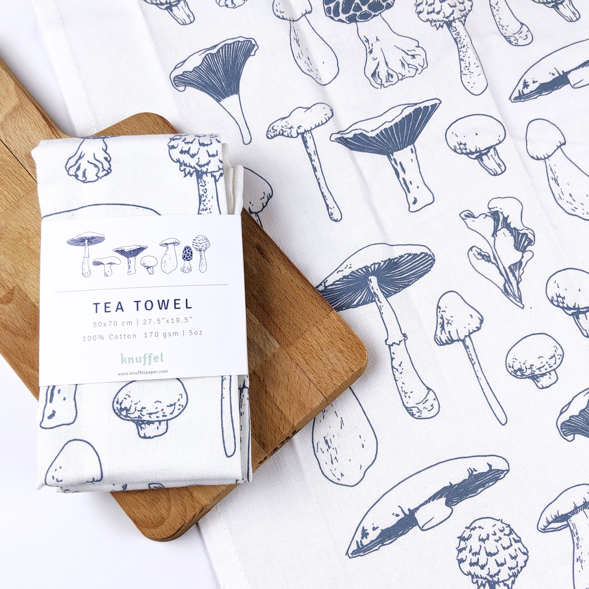 blue and white tea towels