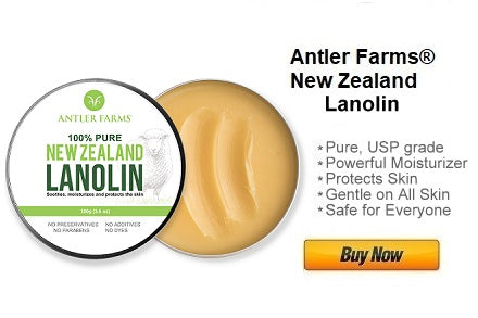 Antler Farms - Lanolina 100% pura de Nueva Zelanda, 3.53 oz, hidratante y  protector de la piel, bálsamo refinado de grado USP
