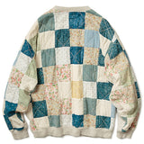 KAPITAL TOP Fleece x American Quilt 2TONE BIG Sweatshirt [ K1810LC102EK-775 ]