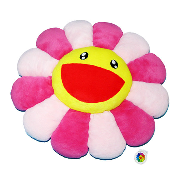 Takashi Murakami Kaikai Kiki Flower Cushion Pillow Rainbow White 30cm Japan  F/S