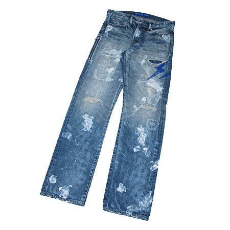 VANQUISH x fragment design Print Wide Straight Denim Pants