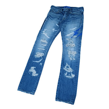 VANQUISH x fragment design Print Wide Straight Denim Pants 