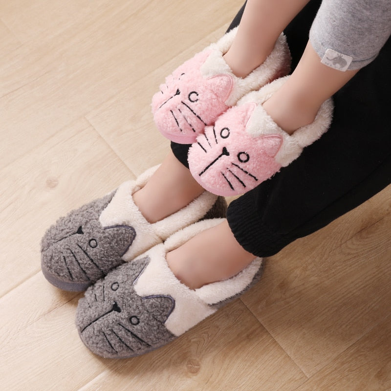 Cute fluffy cat slippers – Wholesale Bear