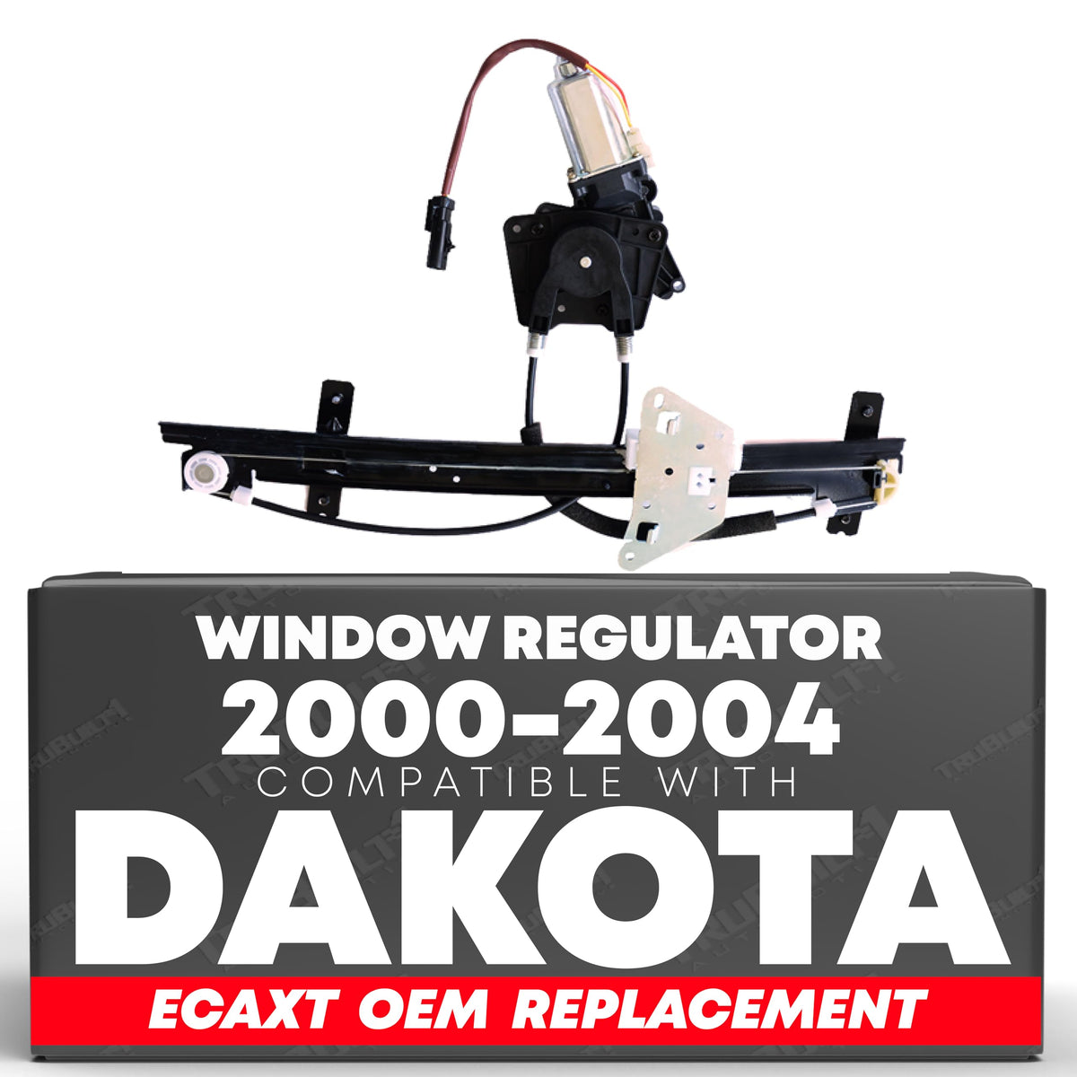 Window Regulator Assembly with Motor Power, Front Right Passenger Side - Compatible with 2000-2004 Dodge Dakota - OEM 5066430AB, 741-648
