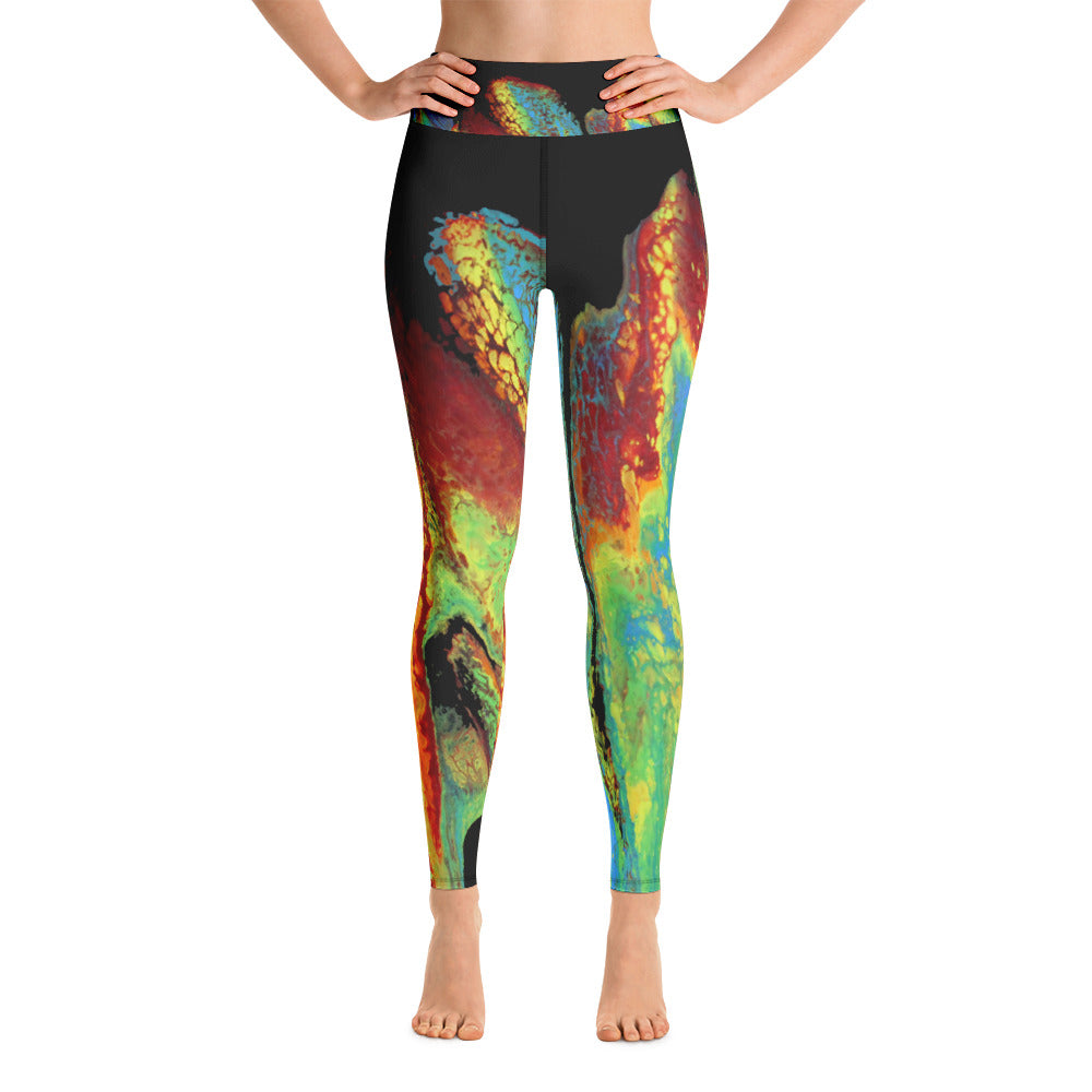 rainbow yoga leggings