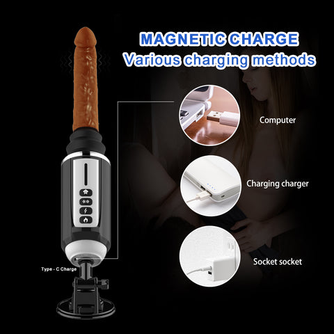 Automatic Telescopic Dildo Sex Machine Female Masturbation Toy