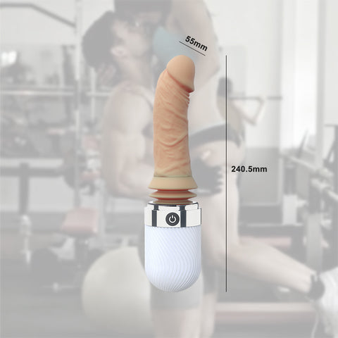 Machine de sexe de vibrateur de gode réel de chauffage de poussée automatique