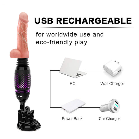 Machine sexuelle automatique avec télécommande sans fil, gode télescopique, vibrateur, jouets sexuels pour femmes