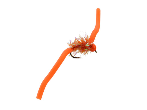 Orange Squirmy Worm Fly