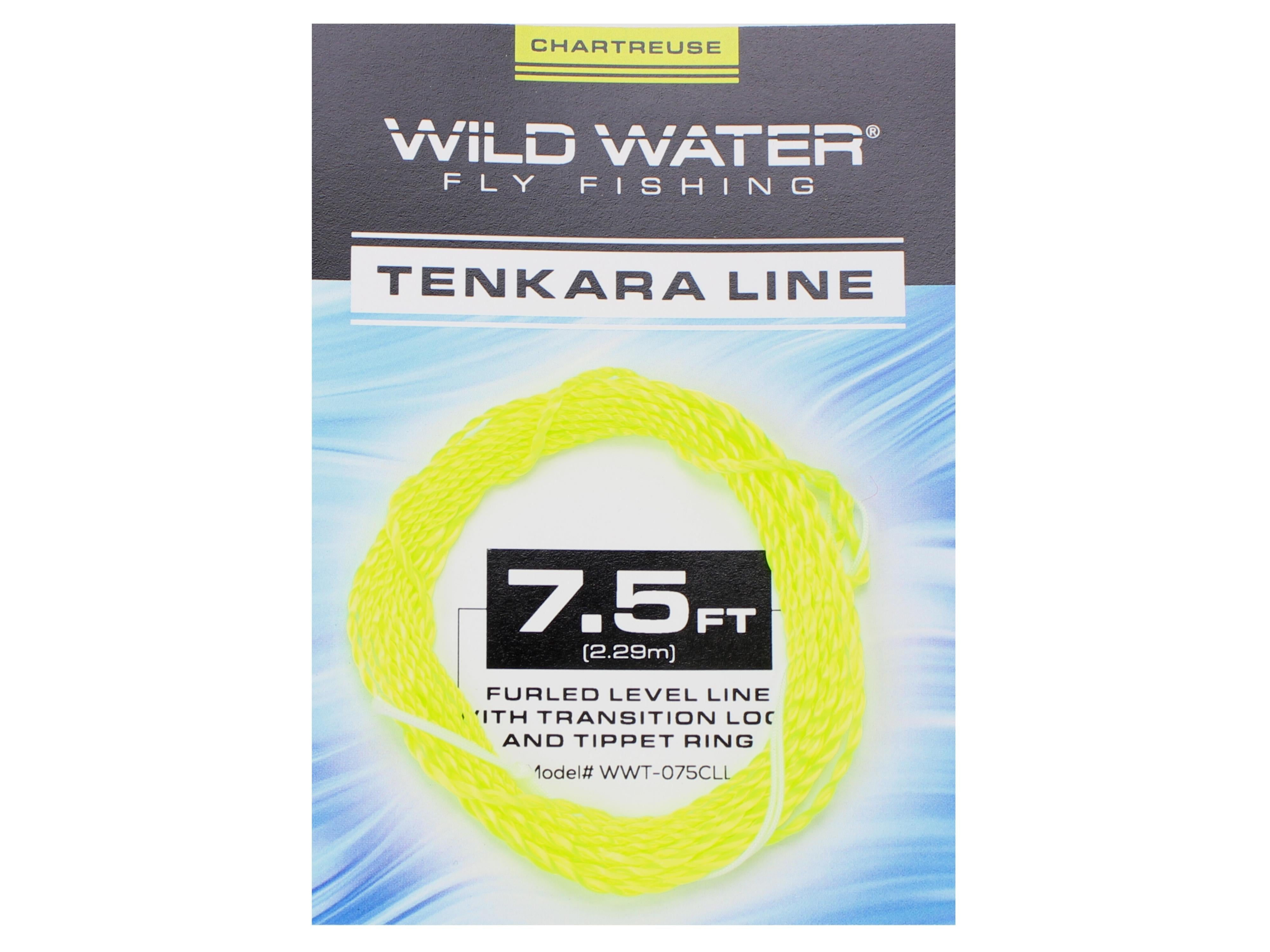 Wild Water Fly Fishing 7.5' Chartreuse Furled Level Tenkara Line, Wild  Water Fly Fishing