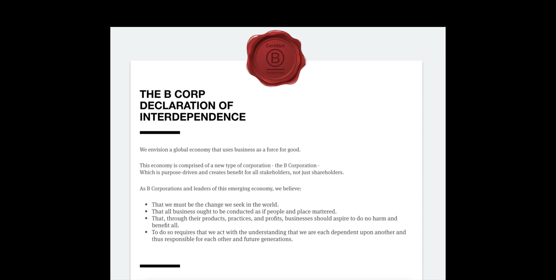 B Corp Certification