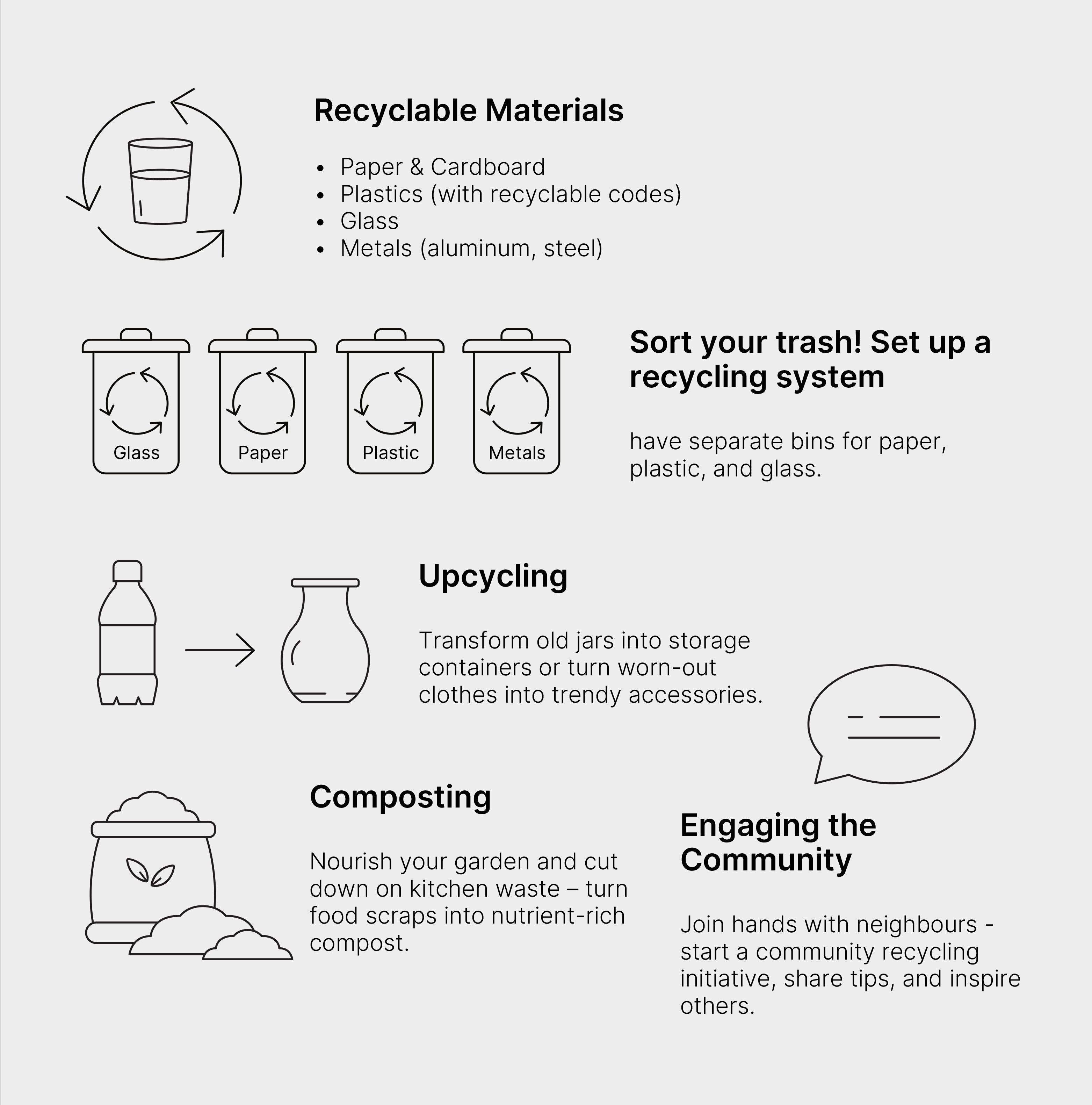 Recycling at Home Infographic