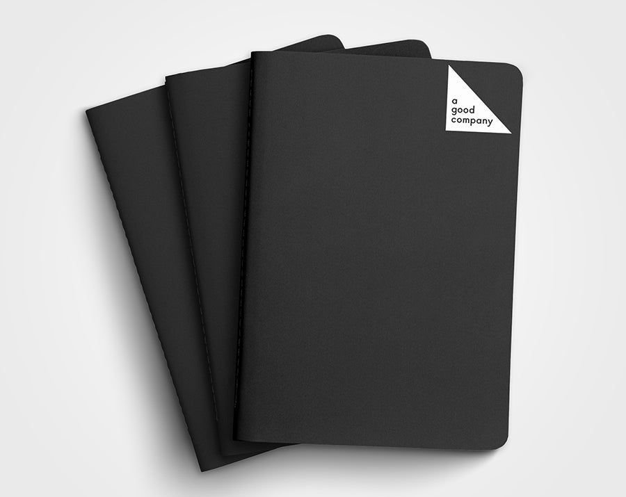 A6 Black Stone Paper Pocket Notebook