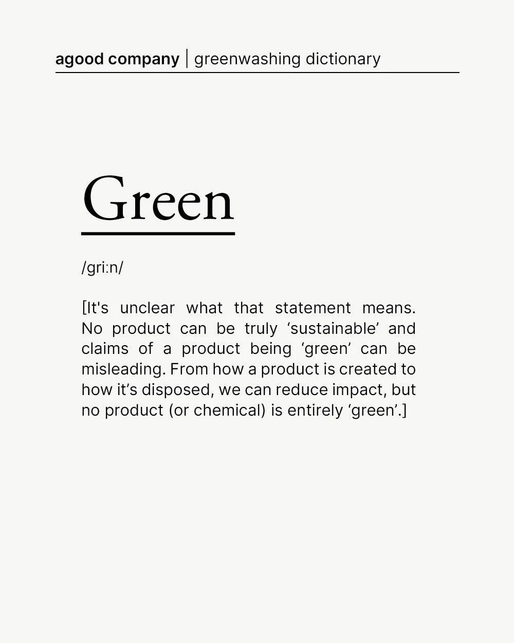 grün - Greenswasing