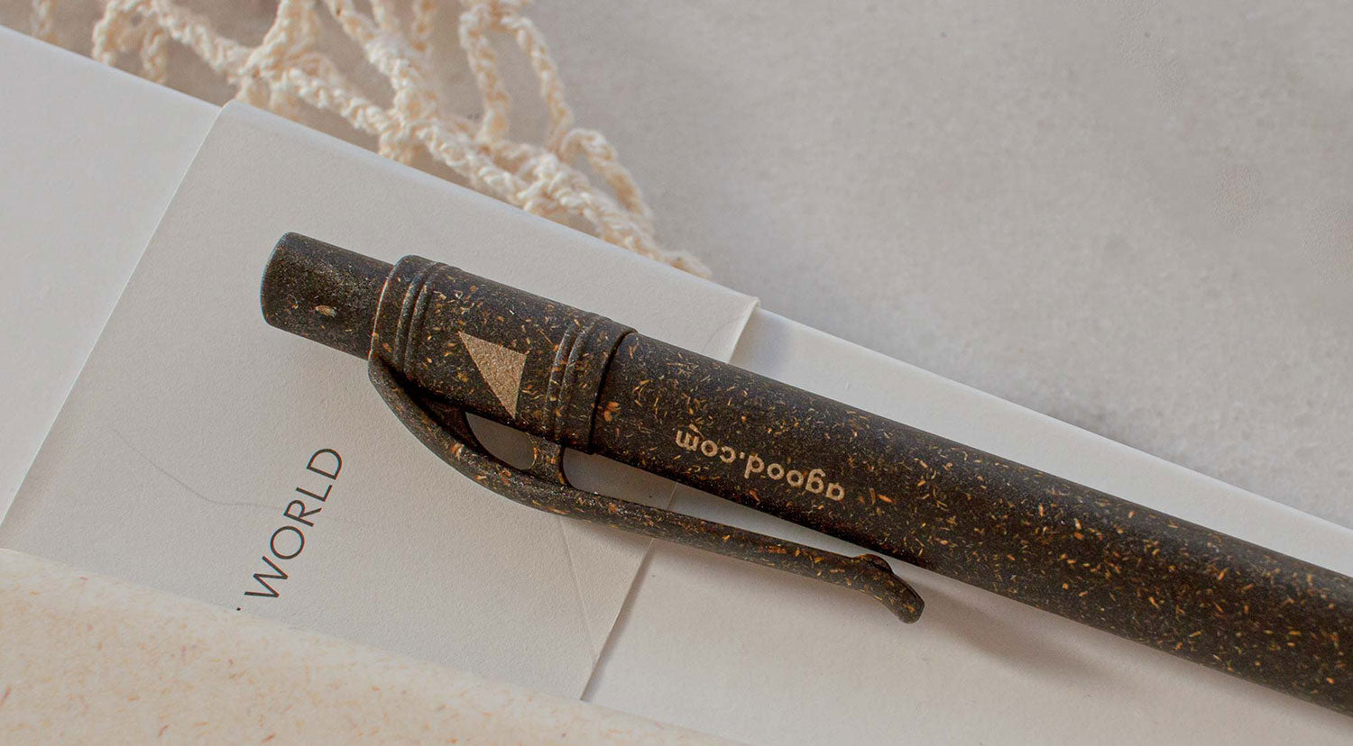 Agood Company Pen from Meadow Grass on the Stone Paper Notebook