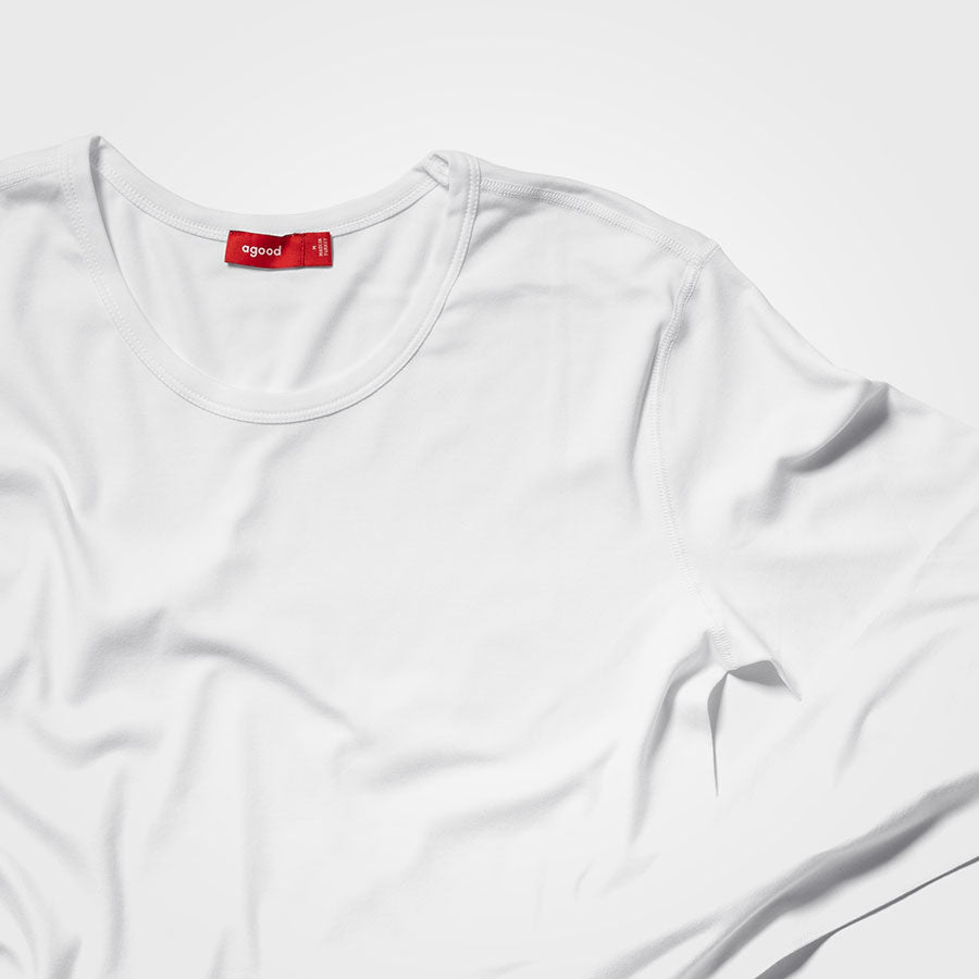 White T-Shirt Made from Recycled Cotton agood company