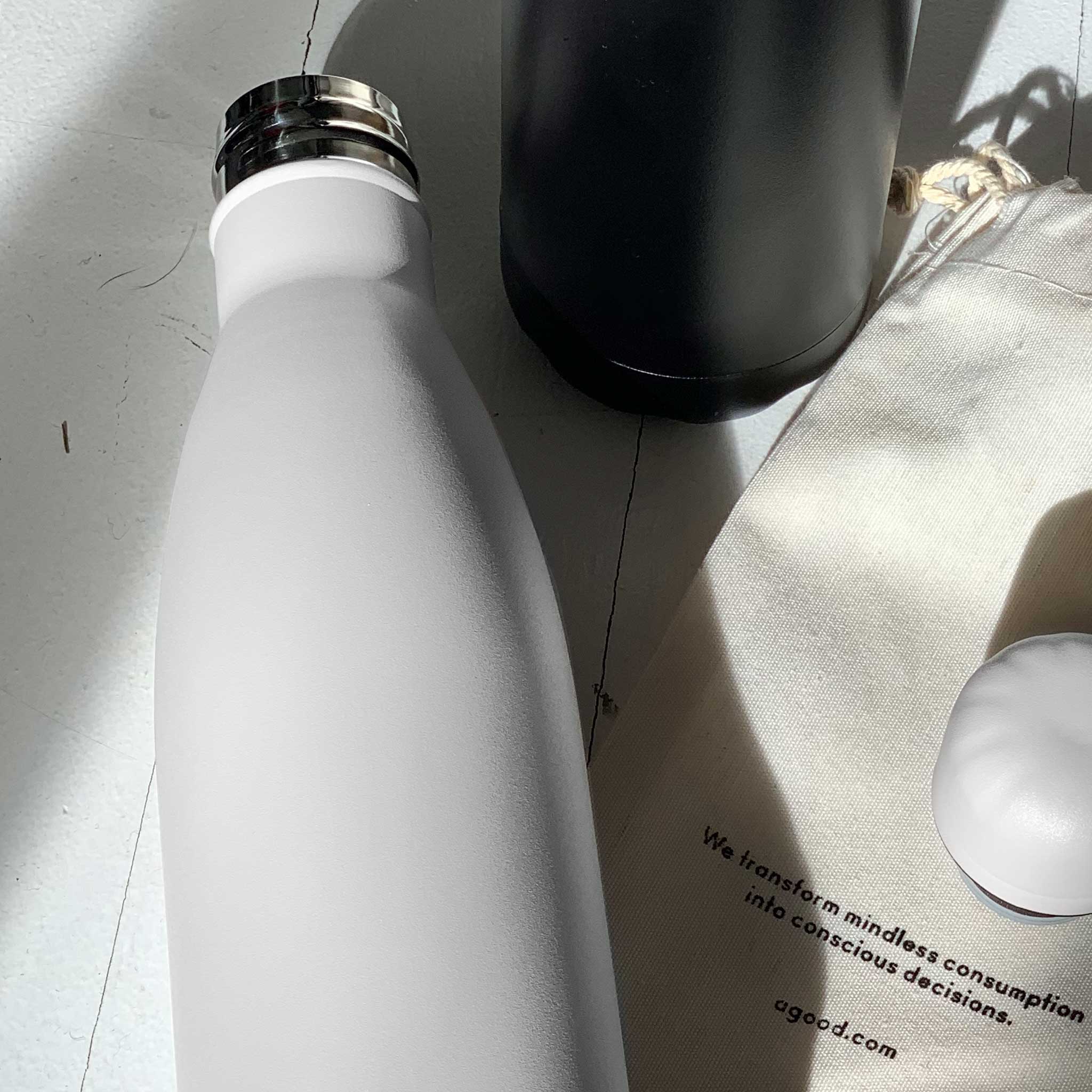 White Reusable Water Bottle