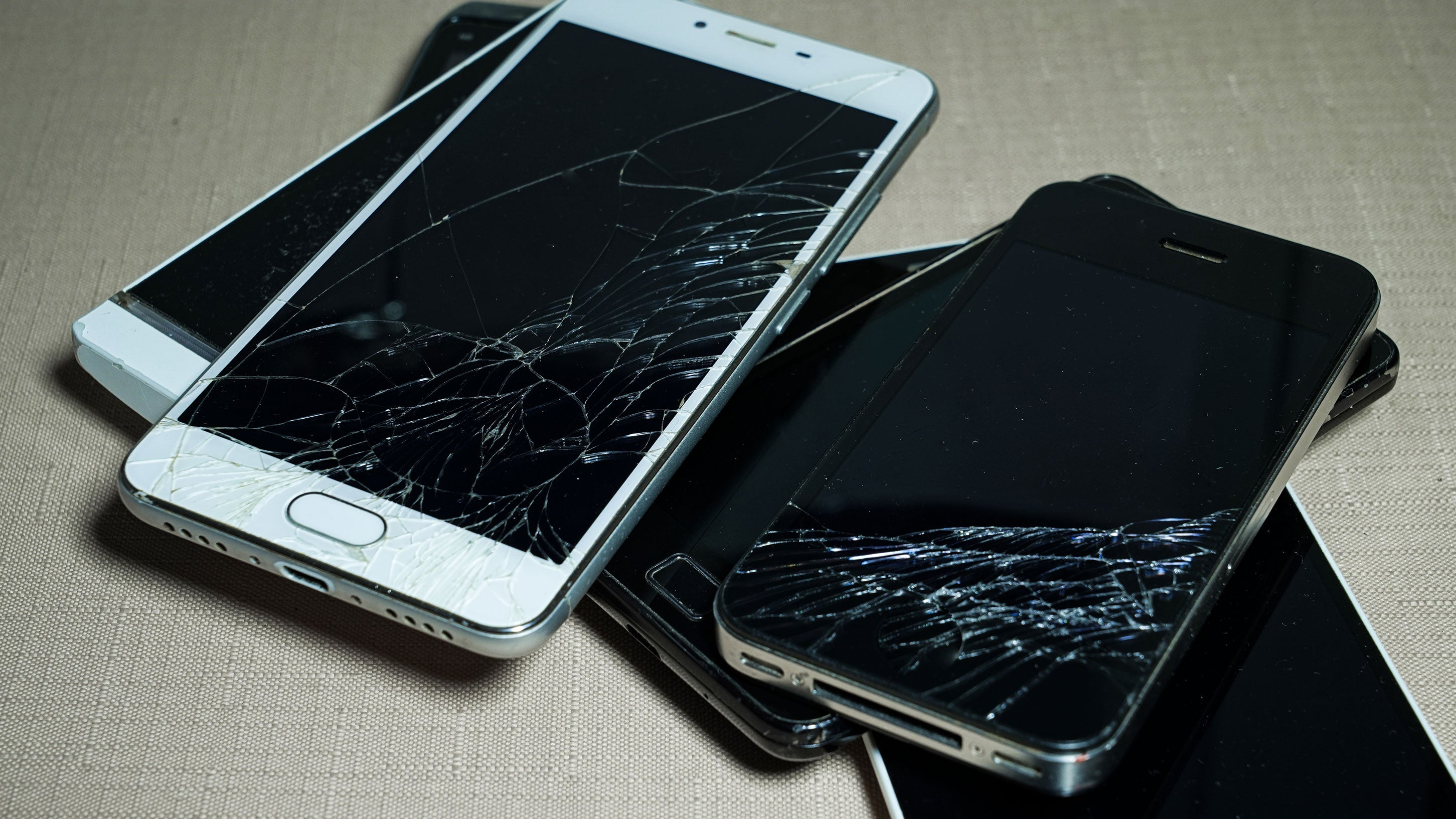 Broken iPhones E-Waste Concept