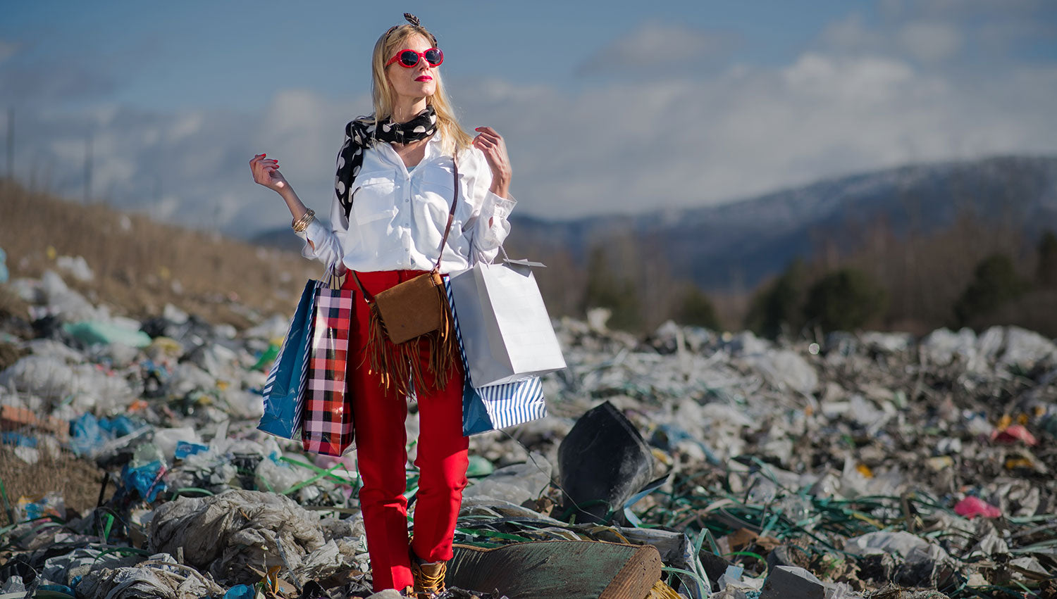 Fast Fashion Concept Landfill