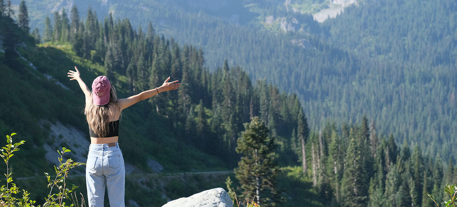 Woman Hiking in the Mountains