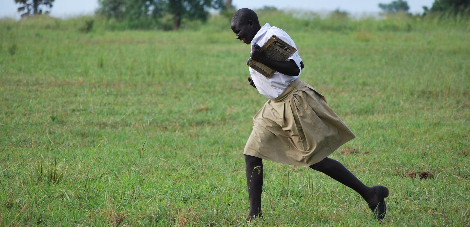 A Girl Going to School