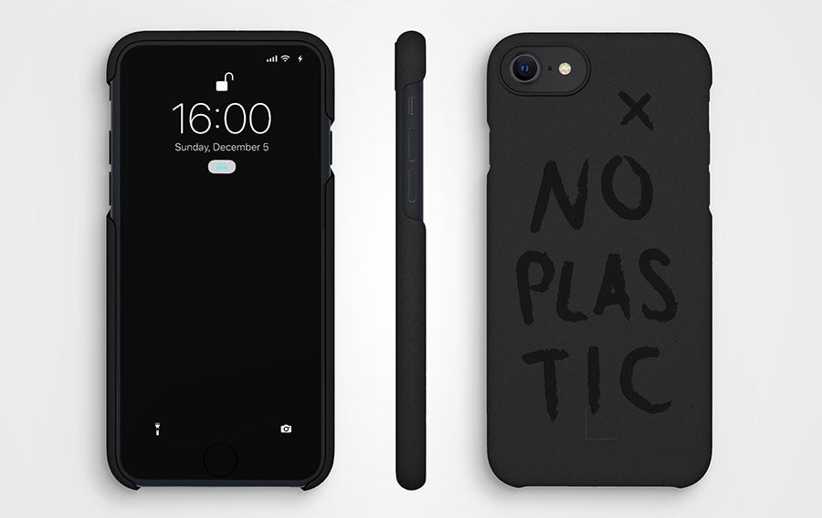 iPhone 6, 7, 8, SE Case Charcoal Black No Plastic