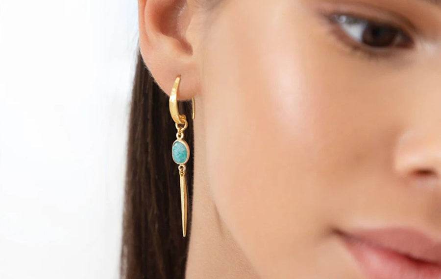 Amazonite Earrings Sustainable